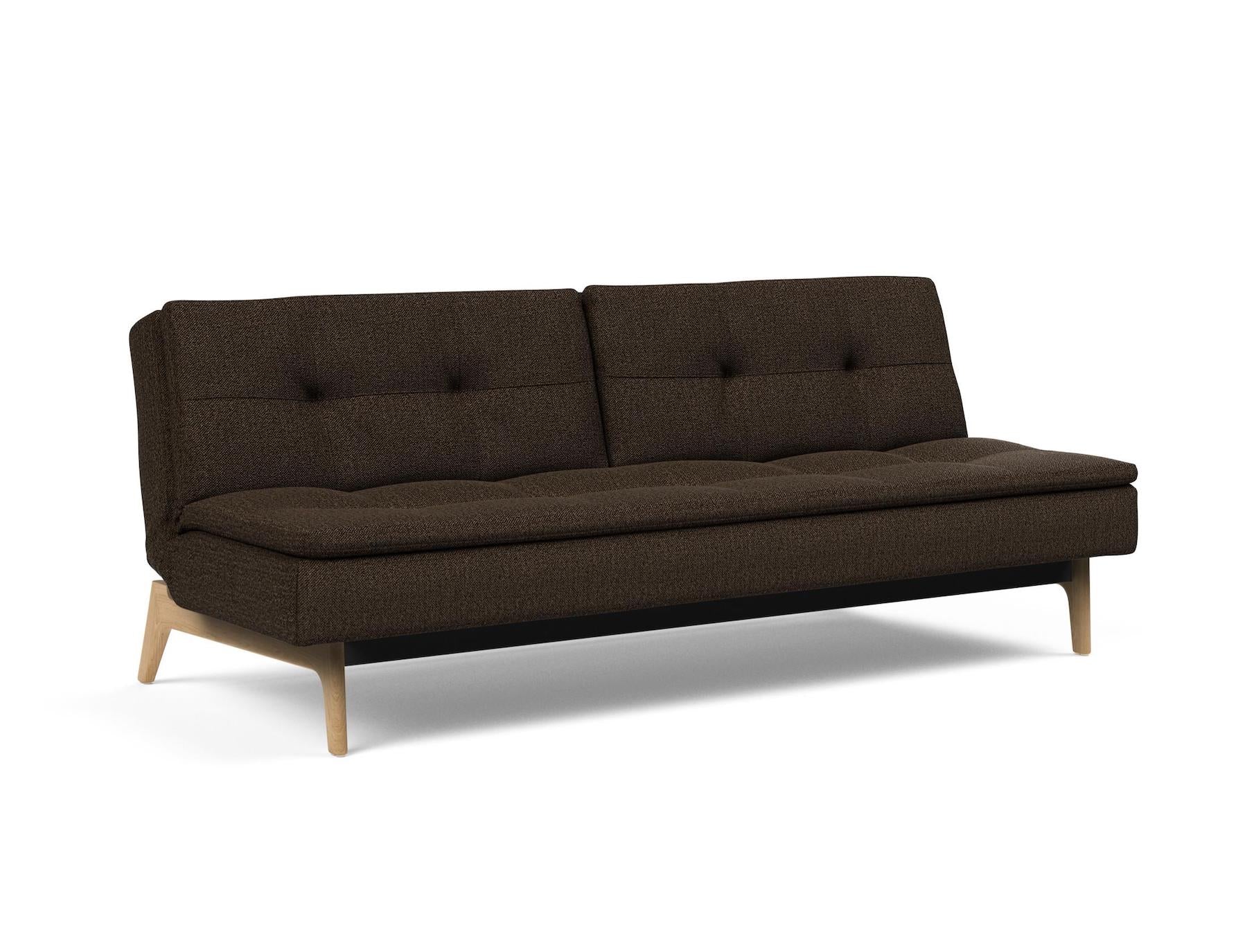 Divano letto una piazza e mezza design scandinavo 210 cm Dublexo - 358 Taura Chocco