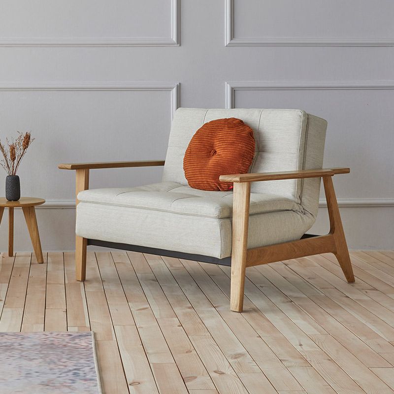 Poltrona design con braccioli in legno Dublexo Frej