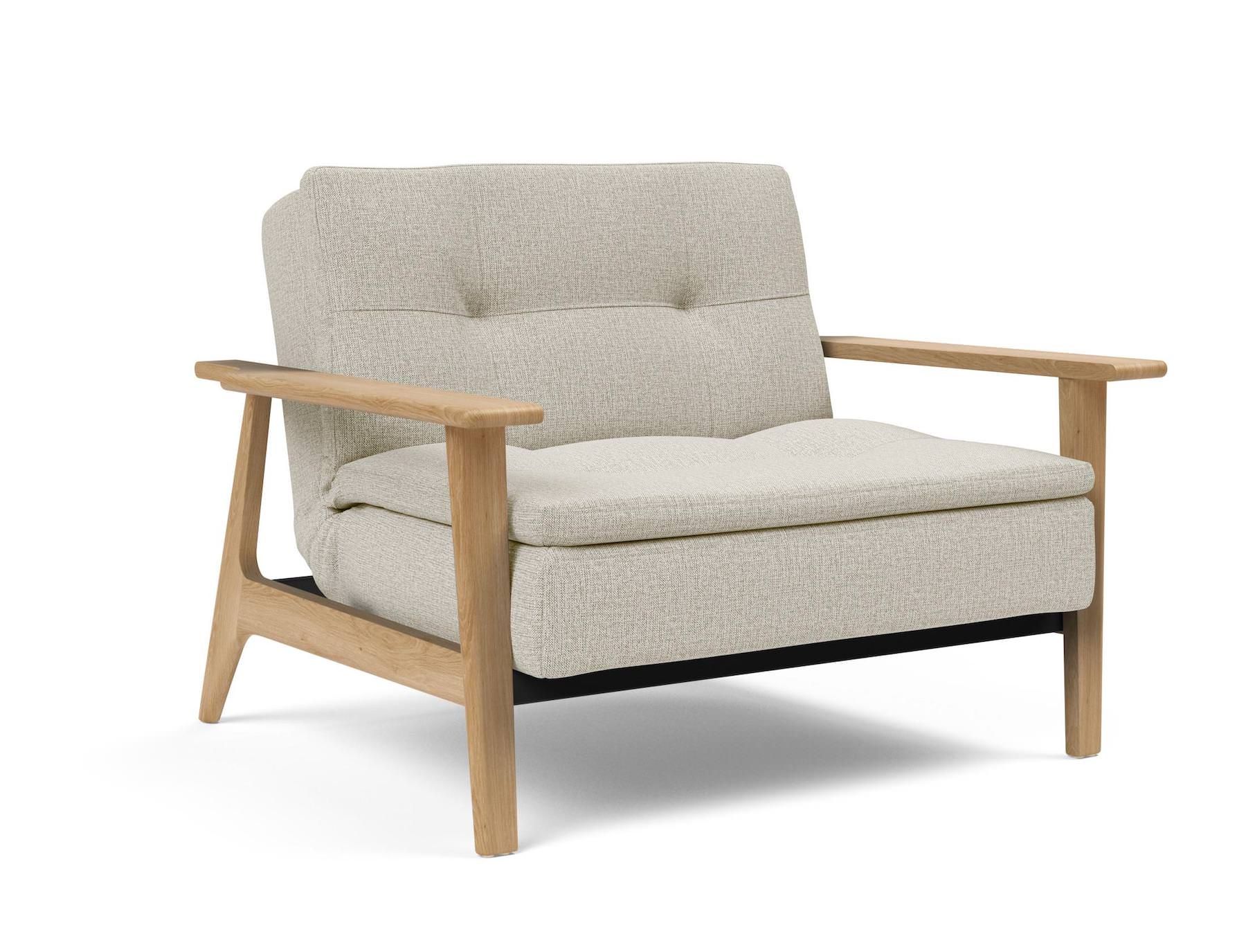Poltrona design con braccioli in legno Dublexo Frej