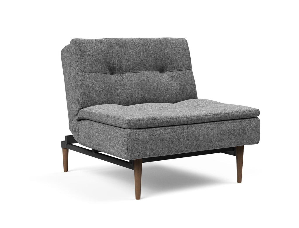 Poltrona camera da letto in tessuto Dublexo - 563 Twist Charcoal