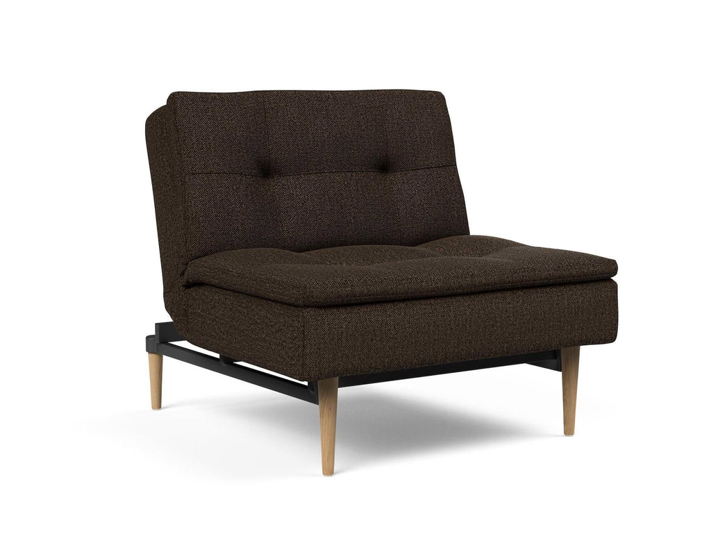 Poltrona camera da letto in tessuto Dublexo - 358 Taura Chocco