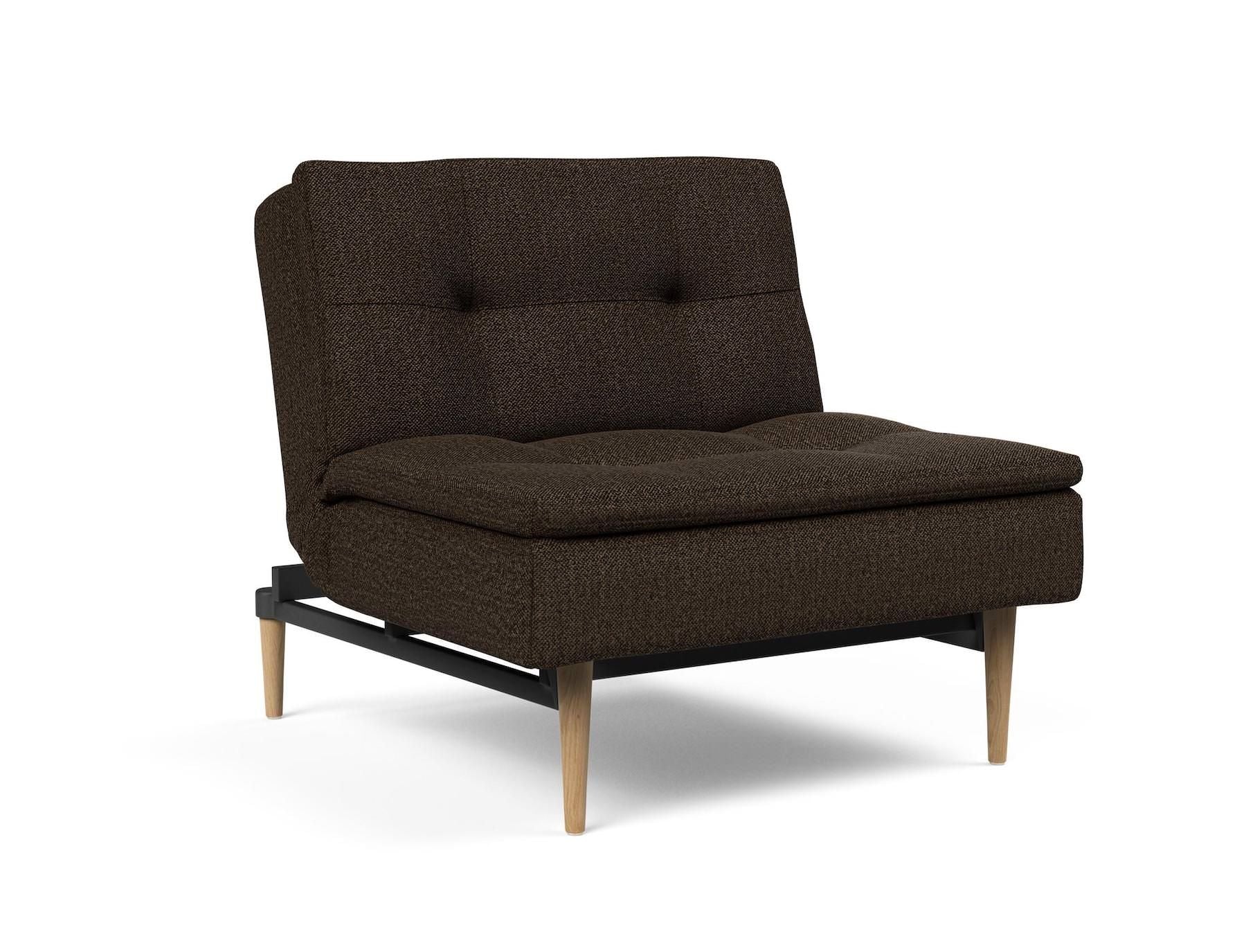 Poltrona camera da letto in tessuto Dublexo - 358 Taura Chocco