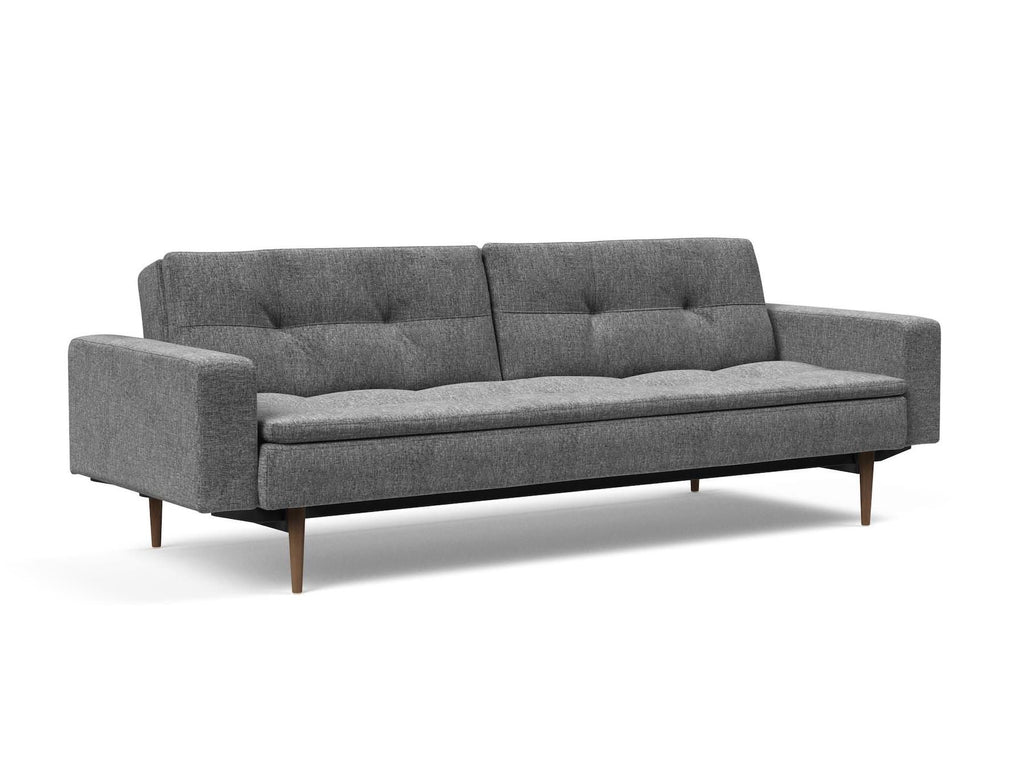 Divanetto letto una piazza e mezza Dublexo con braccioli - 563 Twist Charcoal
