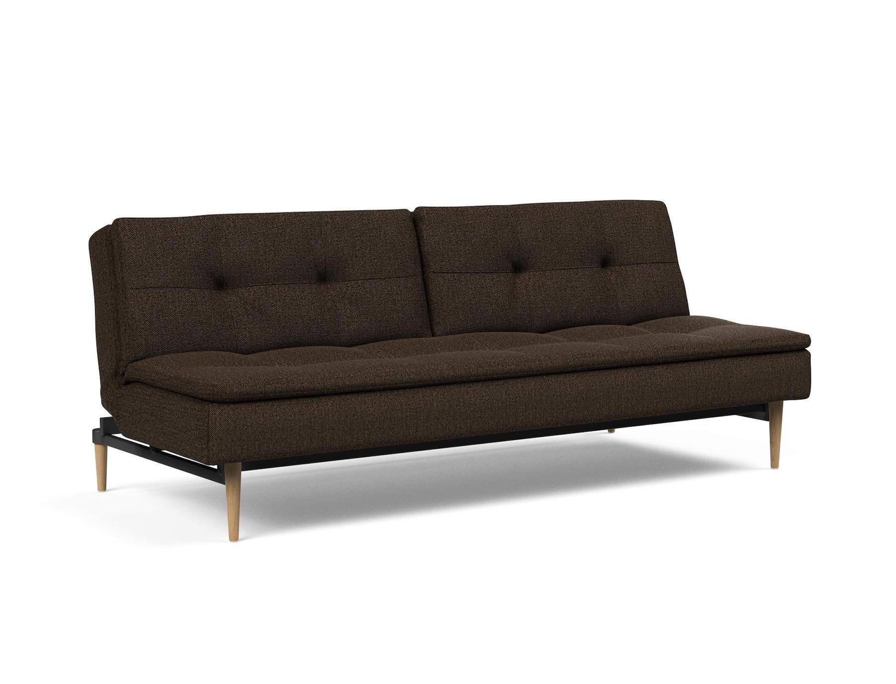 Divano letto una piazza e mezza design scandinavo 210 cm Dublexo - 358 Taura Chocco