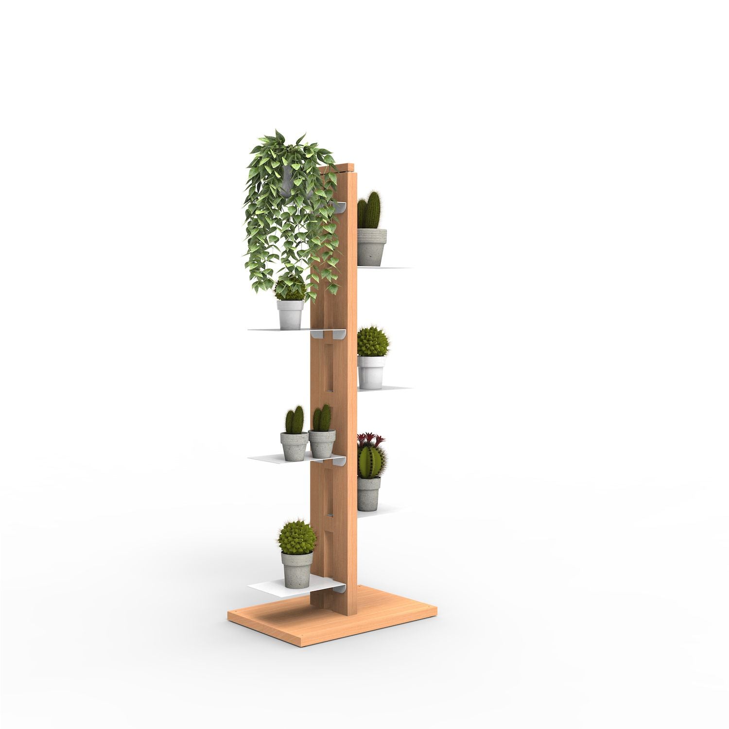 Portavasi da interno verticale in legno Zia Flora