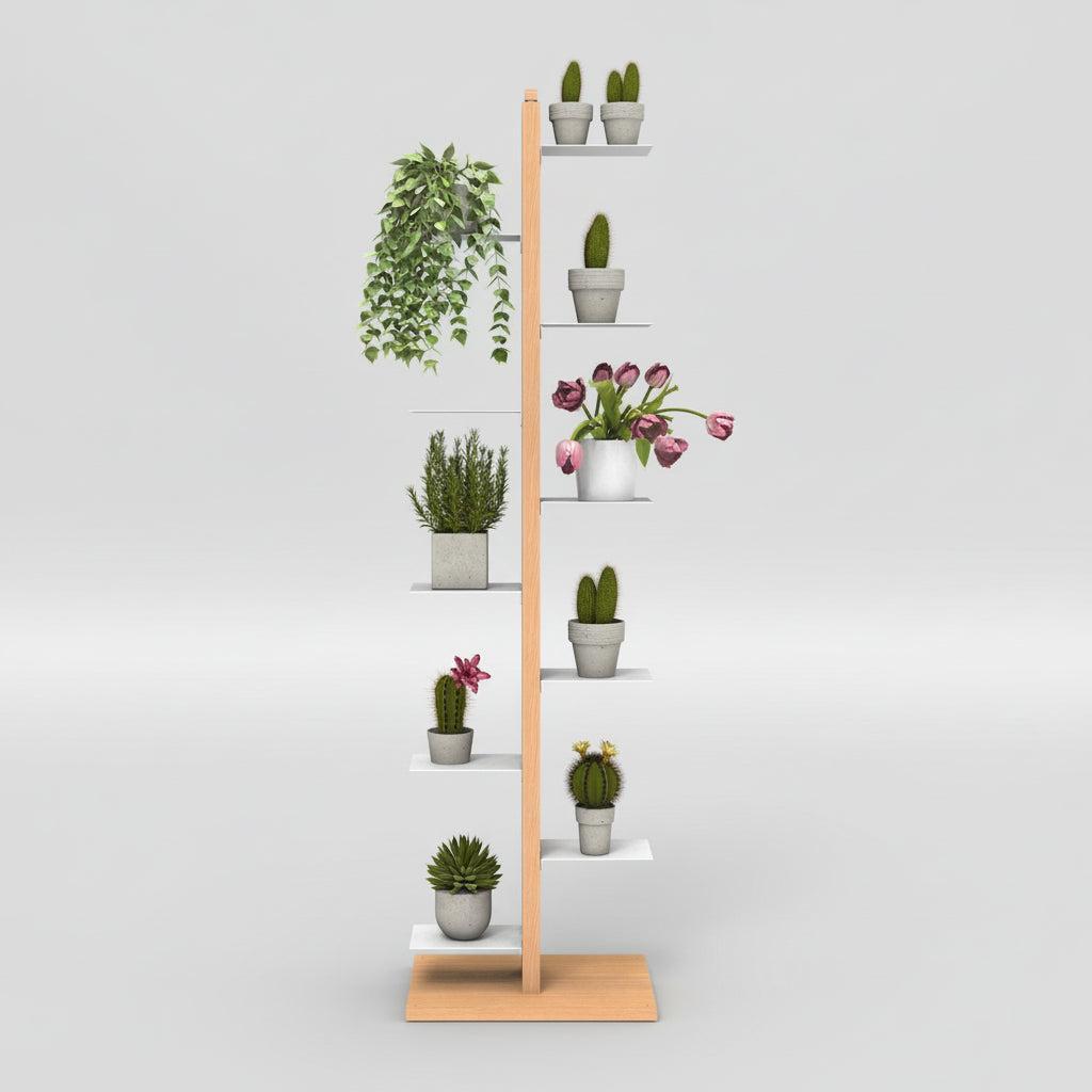 Portavasi da interno verticale in legno Zia Flora