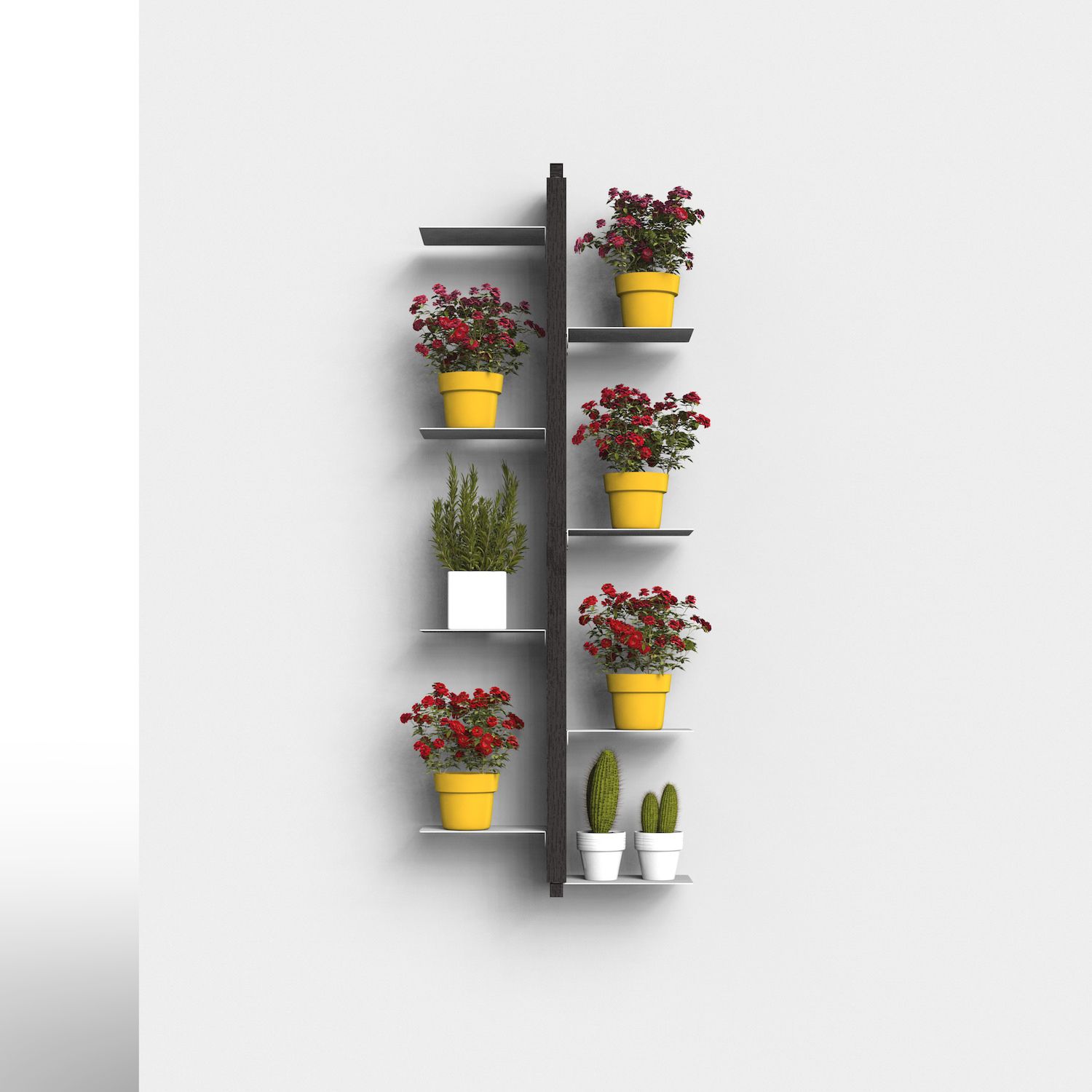 Portavasi da interno da appendere in legno Zia Flora