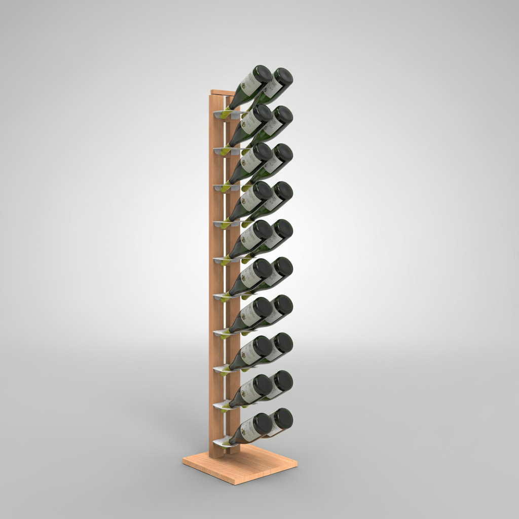 Portabottiglie vino in legno per 8|14|20 bottiglie Zia Gaia Mono