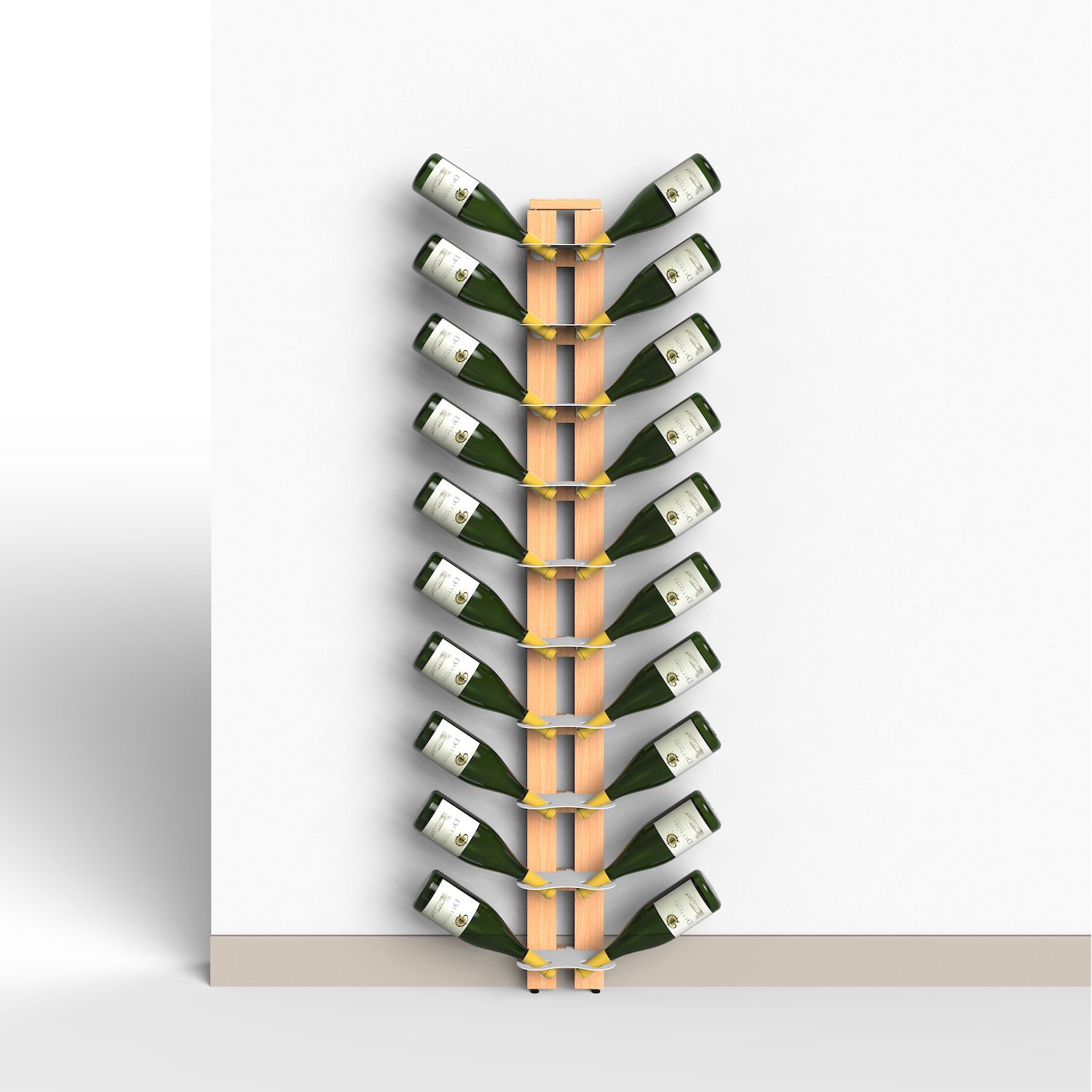 Portabottiglie da parete in legno Zia Gaia Mono