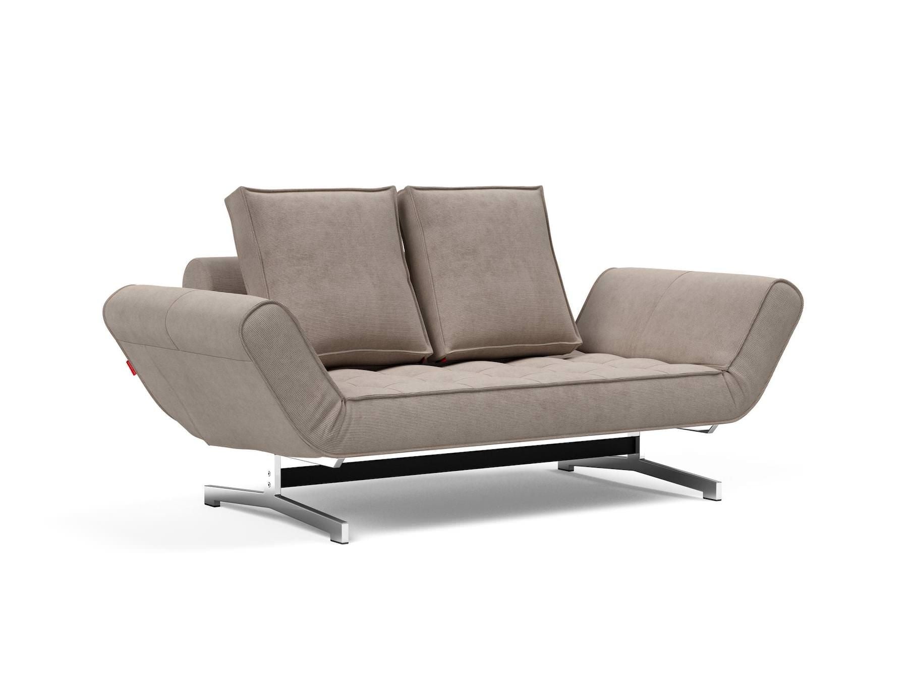 Divano letto singolo Ghia con materasso a molle - 318 Cordufine, Beige