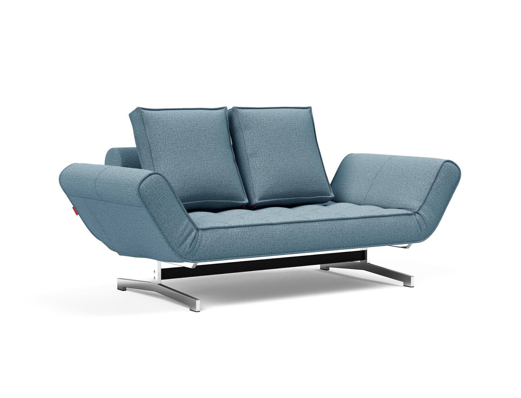 Divano letto singolo Ghia con materasso a molle - 525 Mixed Dance, Light Blue