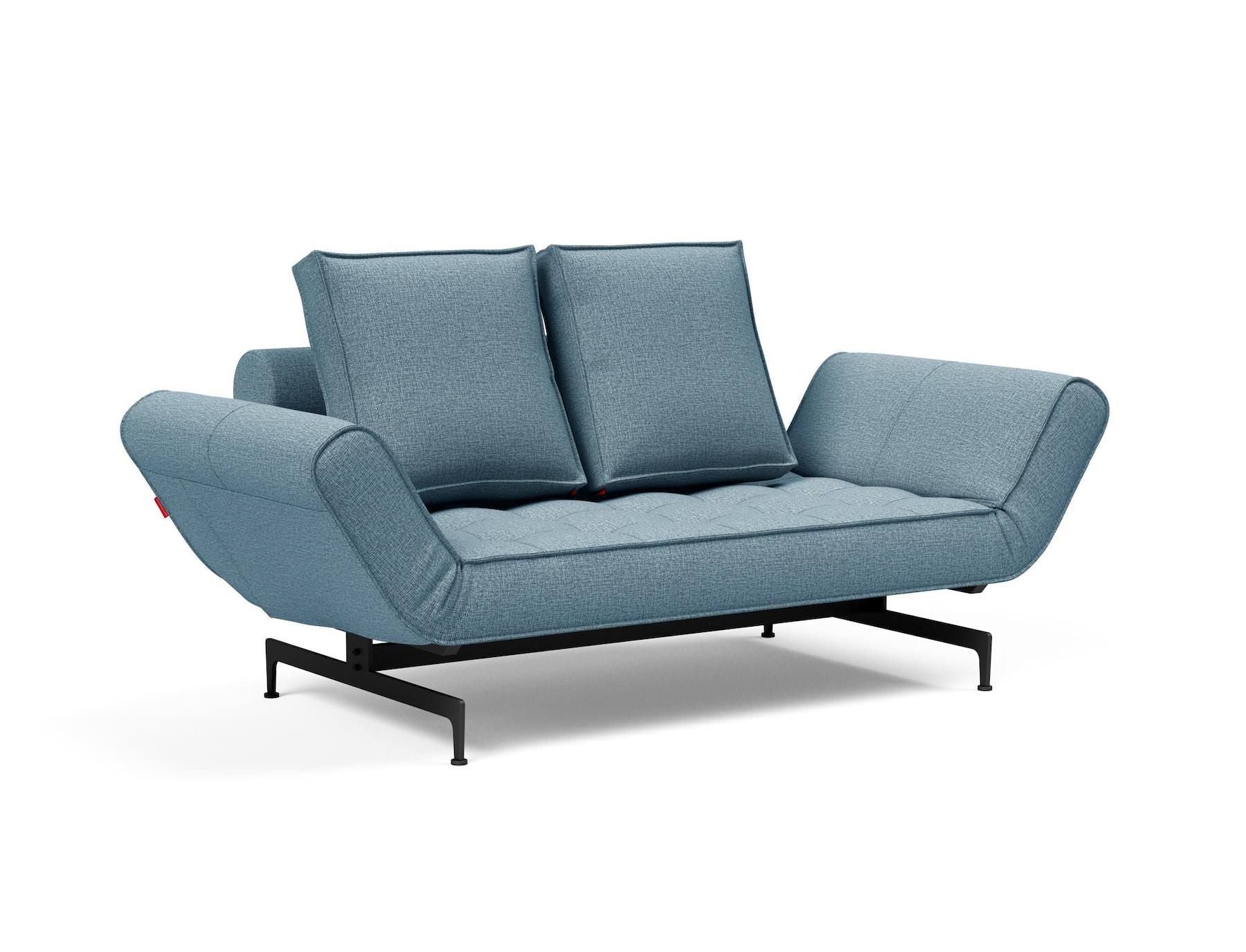 Divano letto singolo Ghia con materasso a molle - 525 Mixed Dance, Light Blue