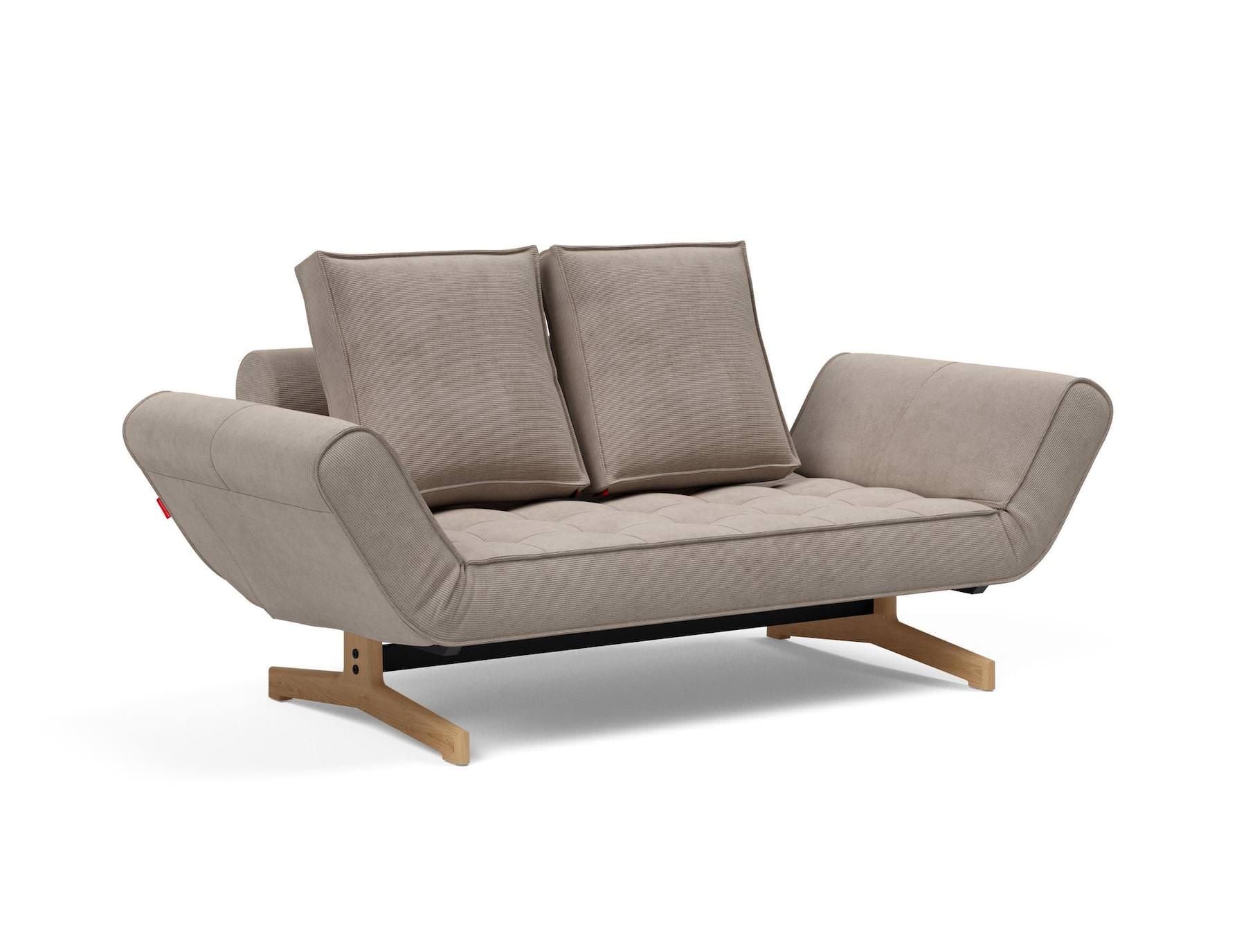 Divano letto singolo Ghia con materasso a molle - 318 Cordufine, Beige