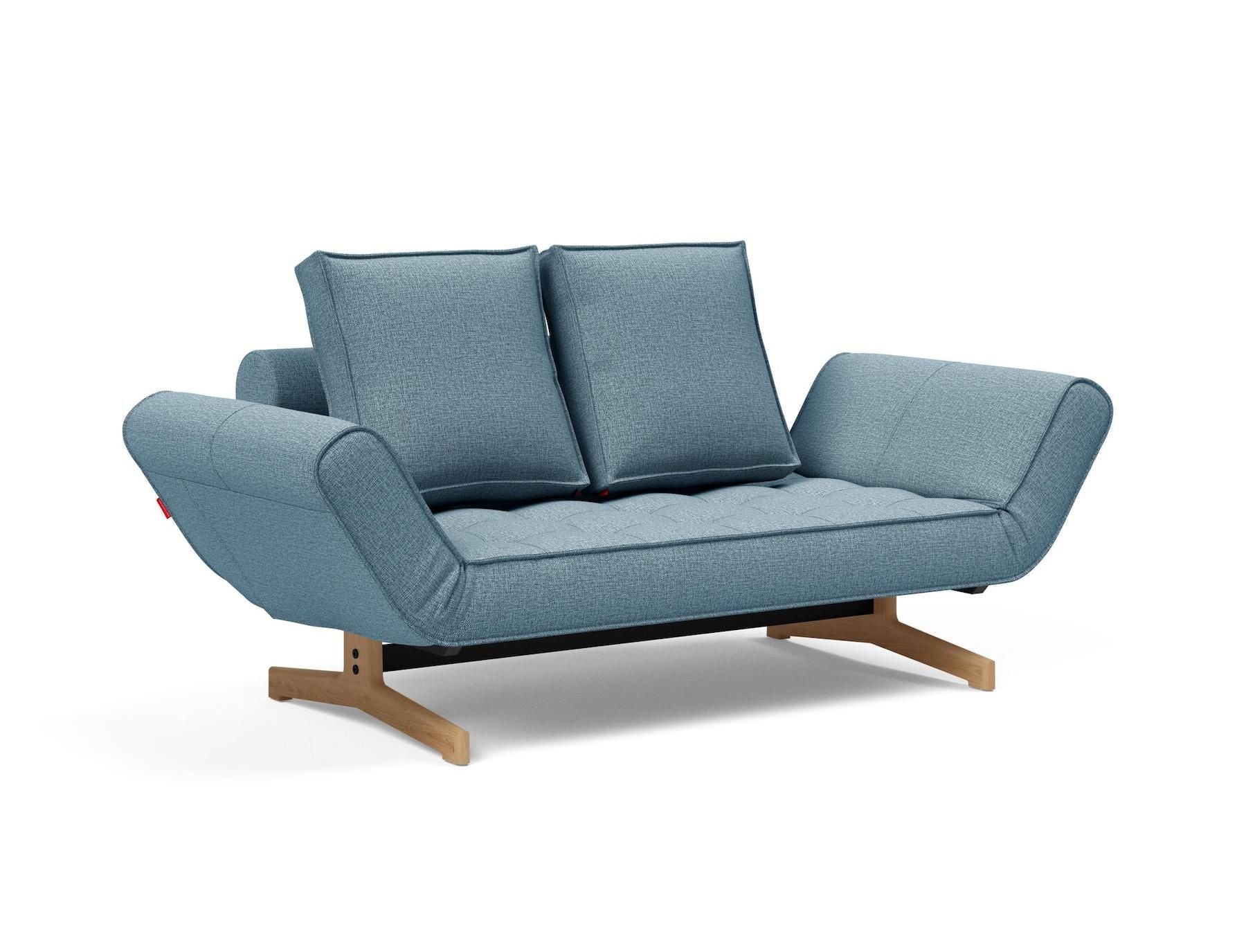 Divano letto singolo Ghia con materasso a molle - 525 Mixed Dance, Light Blue
