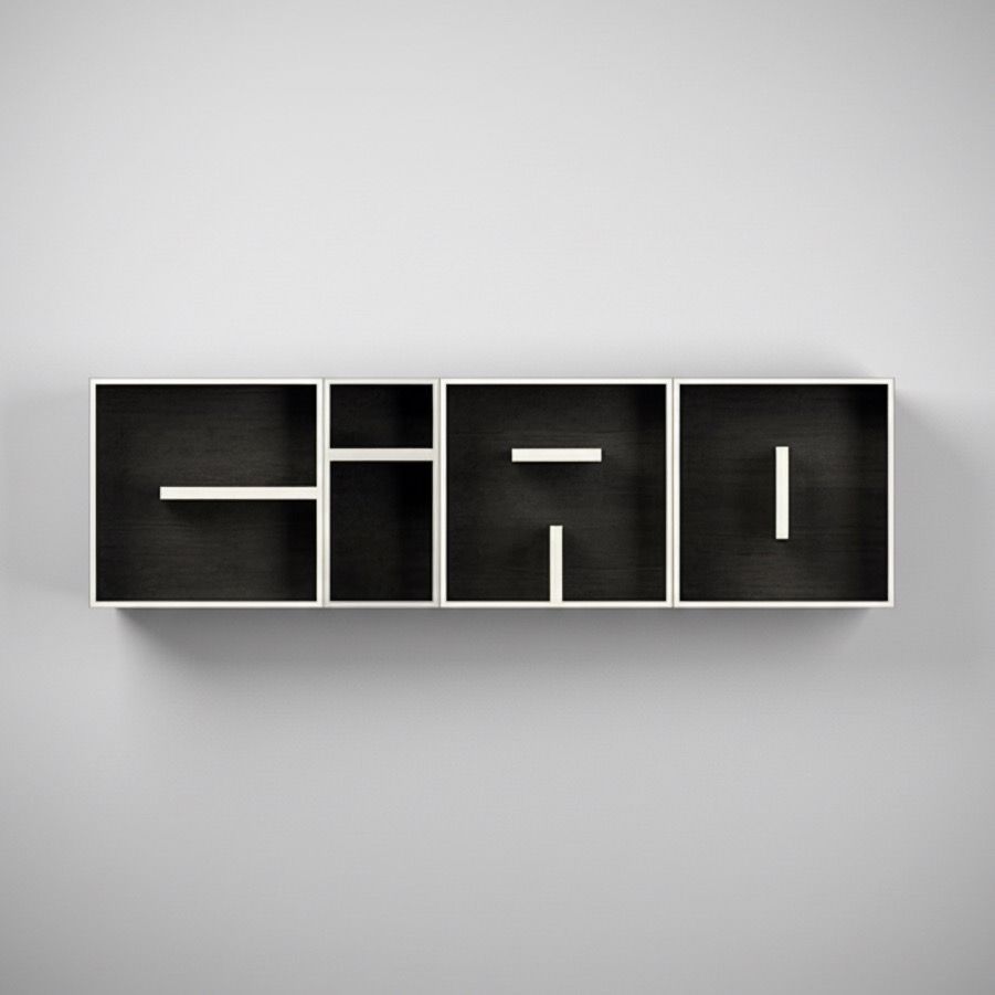 Libreria a cubi da parete lettere alfabeto ABC CIAO
