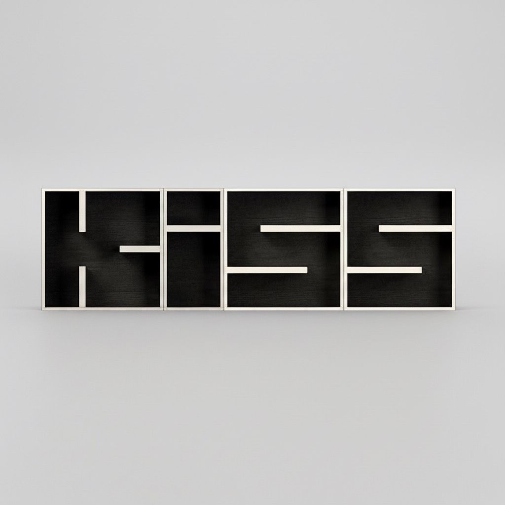 Libreria a cubi componibili da parete ABC KISS