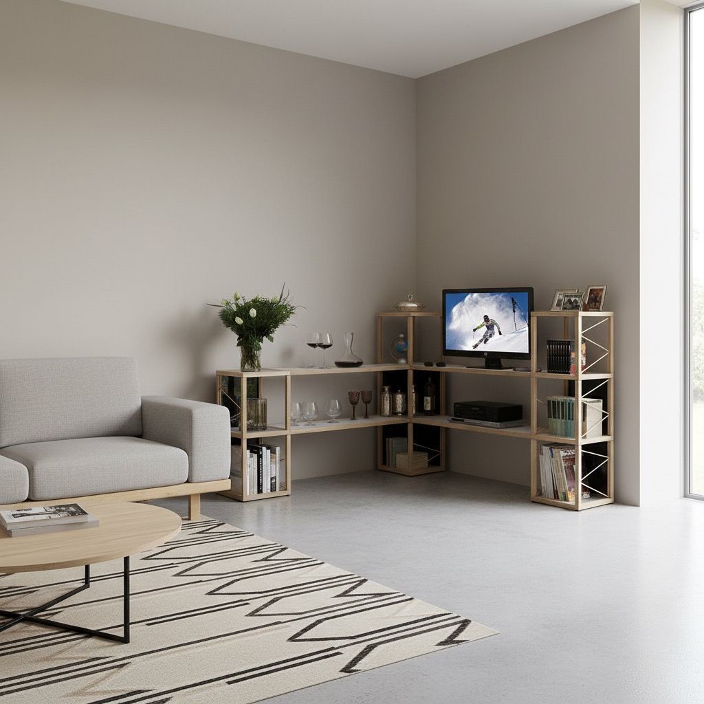 Libreria angolare in rovere naturale Castelli 4