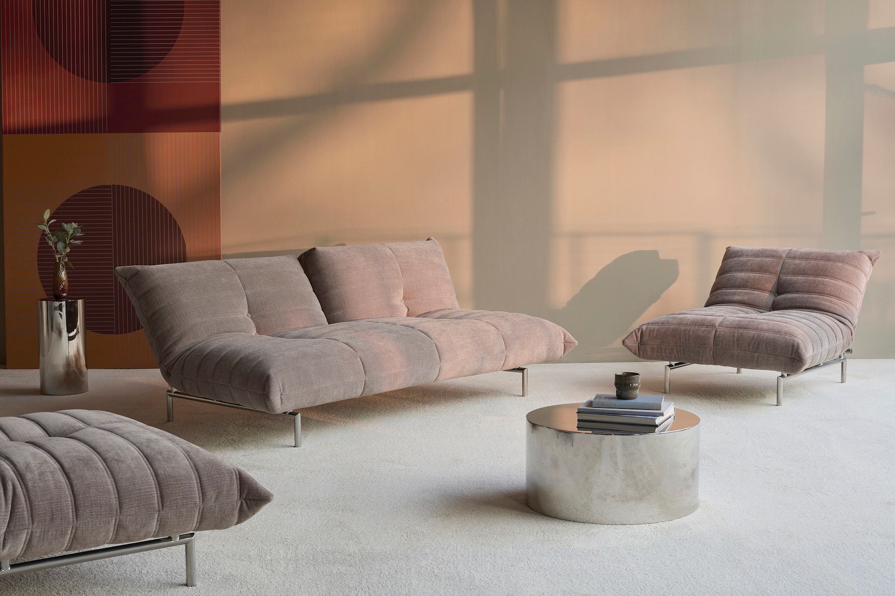 Divano letto una piazza e mezza design moderno Mikunjo - 418 Esina, Truffle