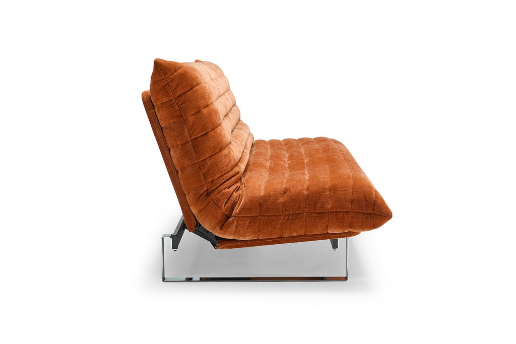 Divano letto matrimoniale sfoderabile Minimum Quiltus - 412 Esina Rust Orange
