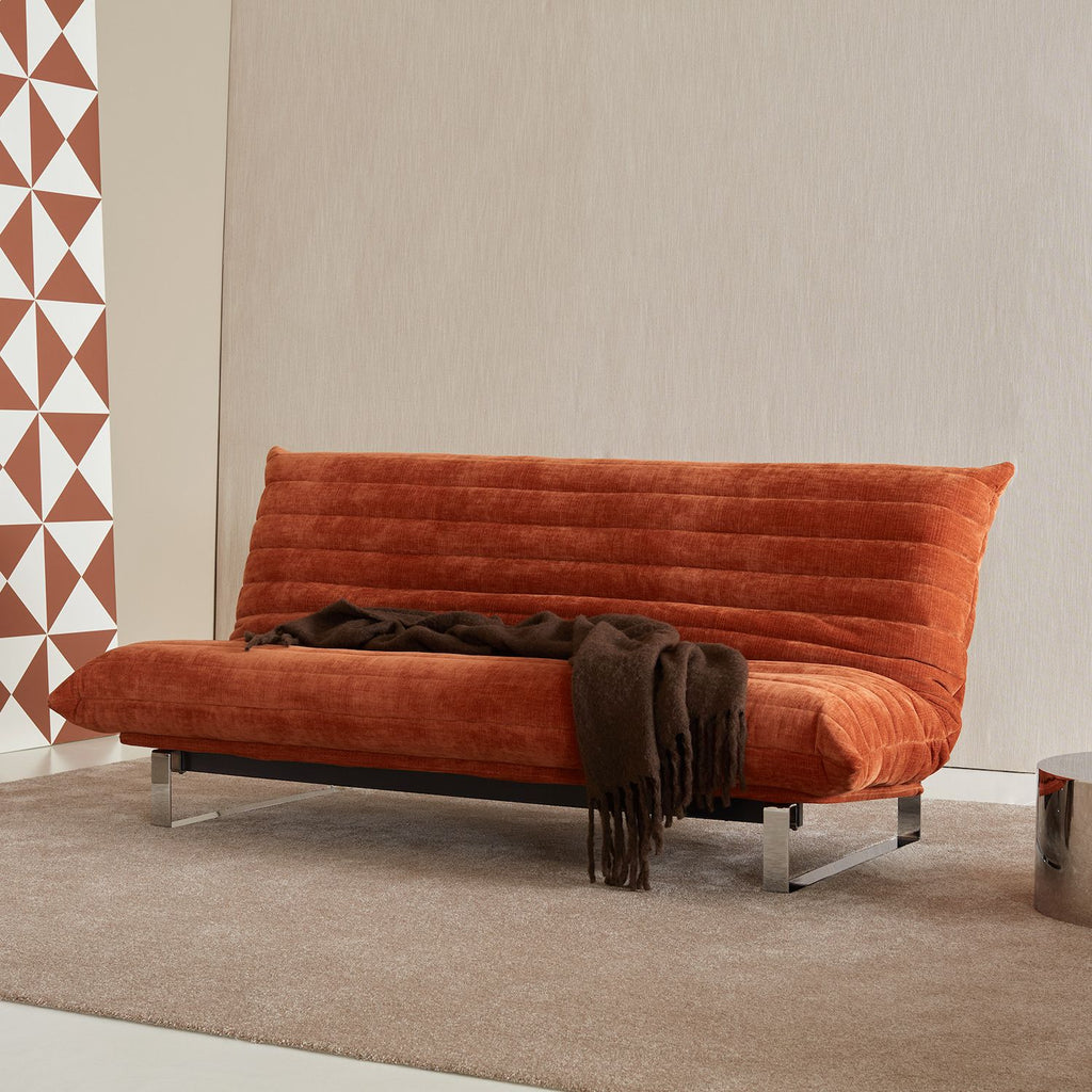 Divano letto matrimoniale sfoderabile Minimum Quiltus - 412 Esina Rust Orange