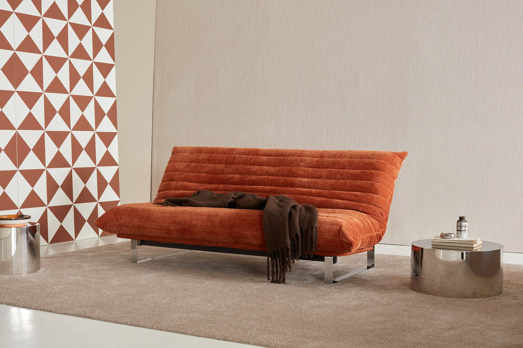 Divano letto matrimoniale sfoderabile Minimum Quiltus - 412 Esina Rust Orange