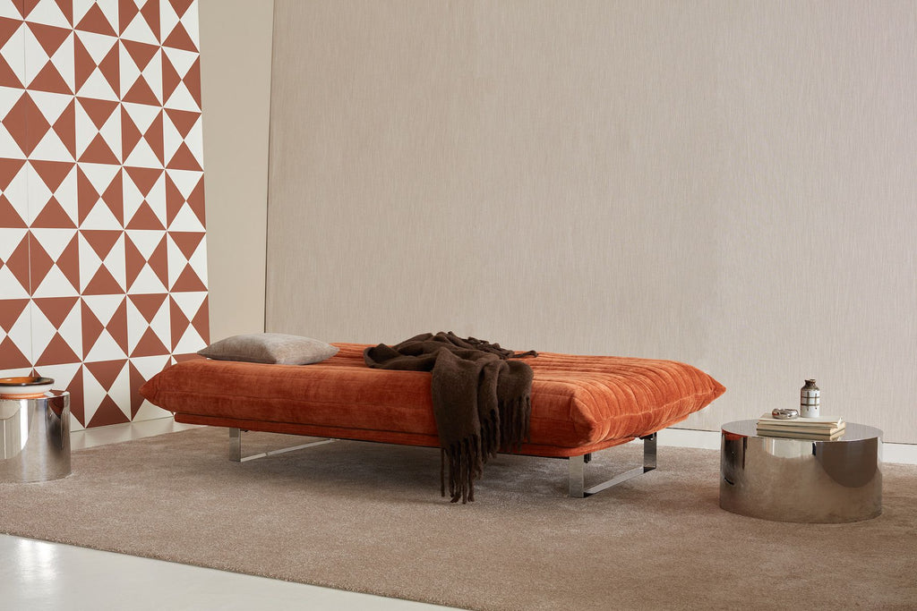 Divano letto matrimoniale sfoderabile Minimum Quiltus - 412 Esina Rust Orange