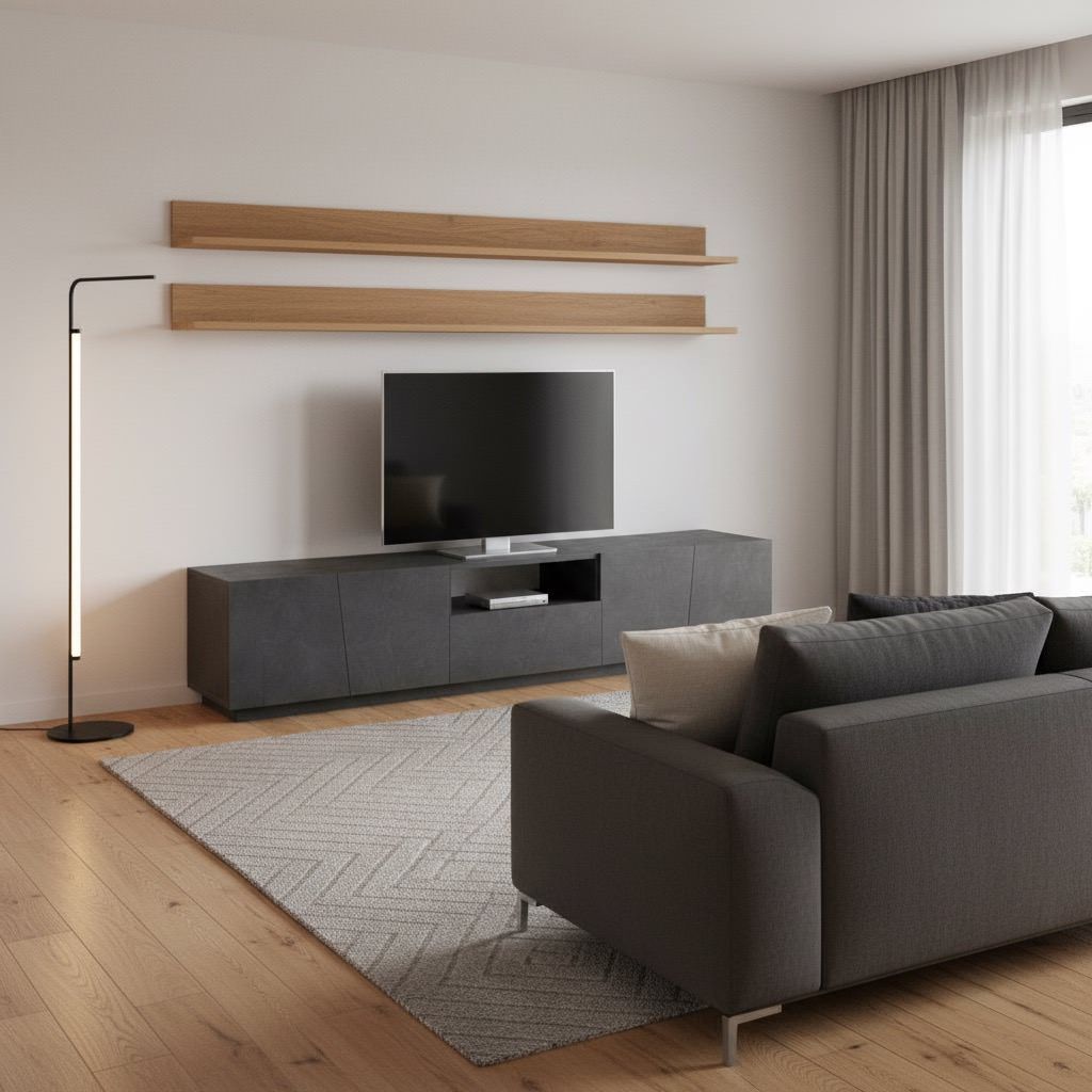 Mobile TV in legno MDF Annabel 220 Slate