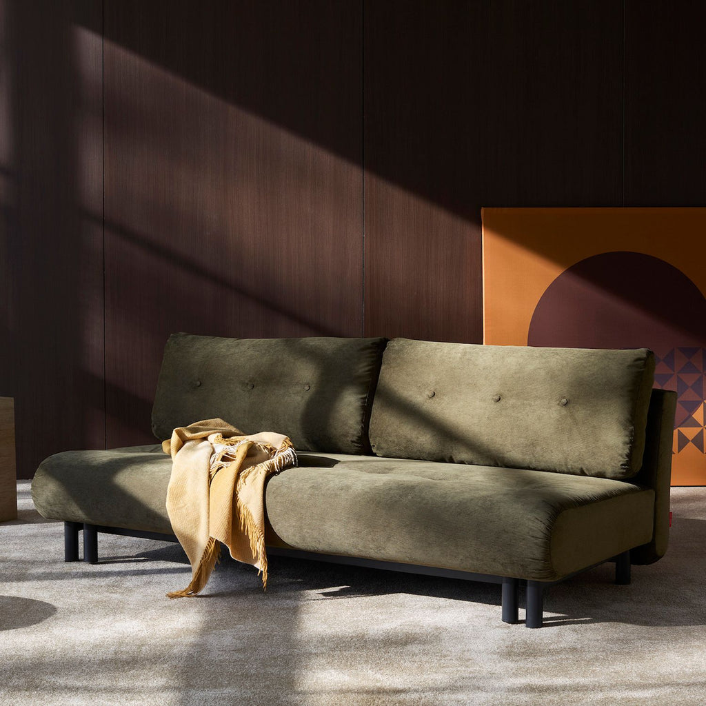 Divano letto matrimoniale design moderno Nabli - 316 Cordufine Pine Green