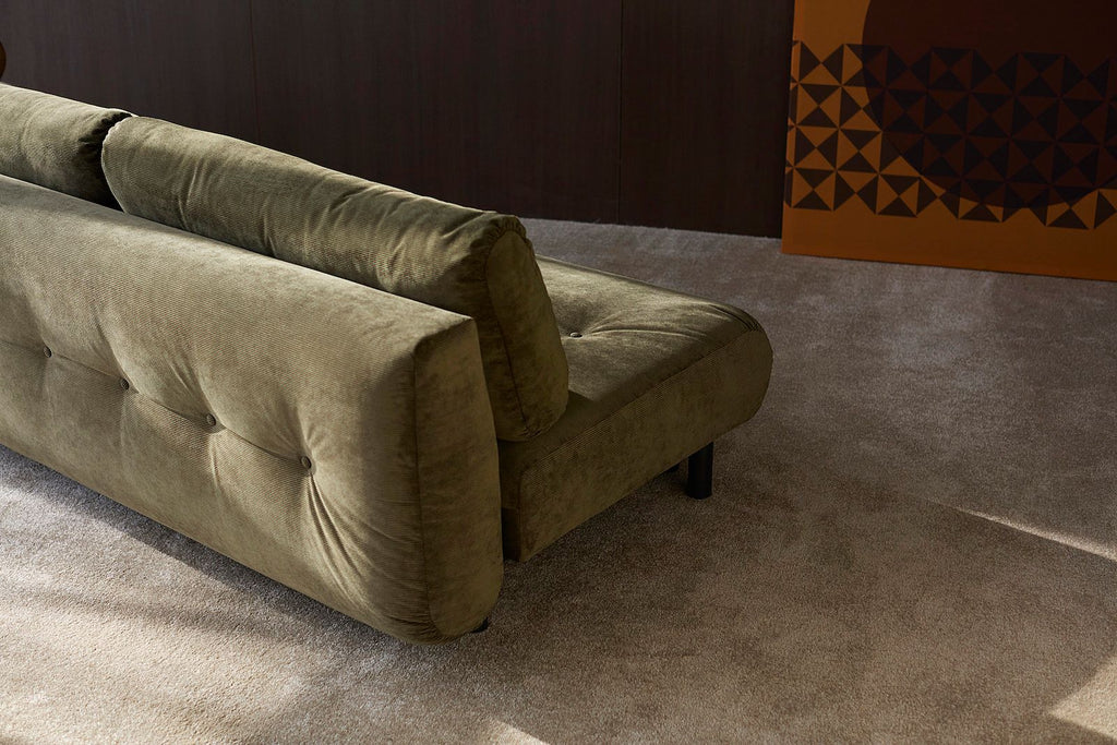 Divano letto matrimoniale design moderno Nabli - 316 Cordufine Pine Green