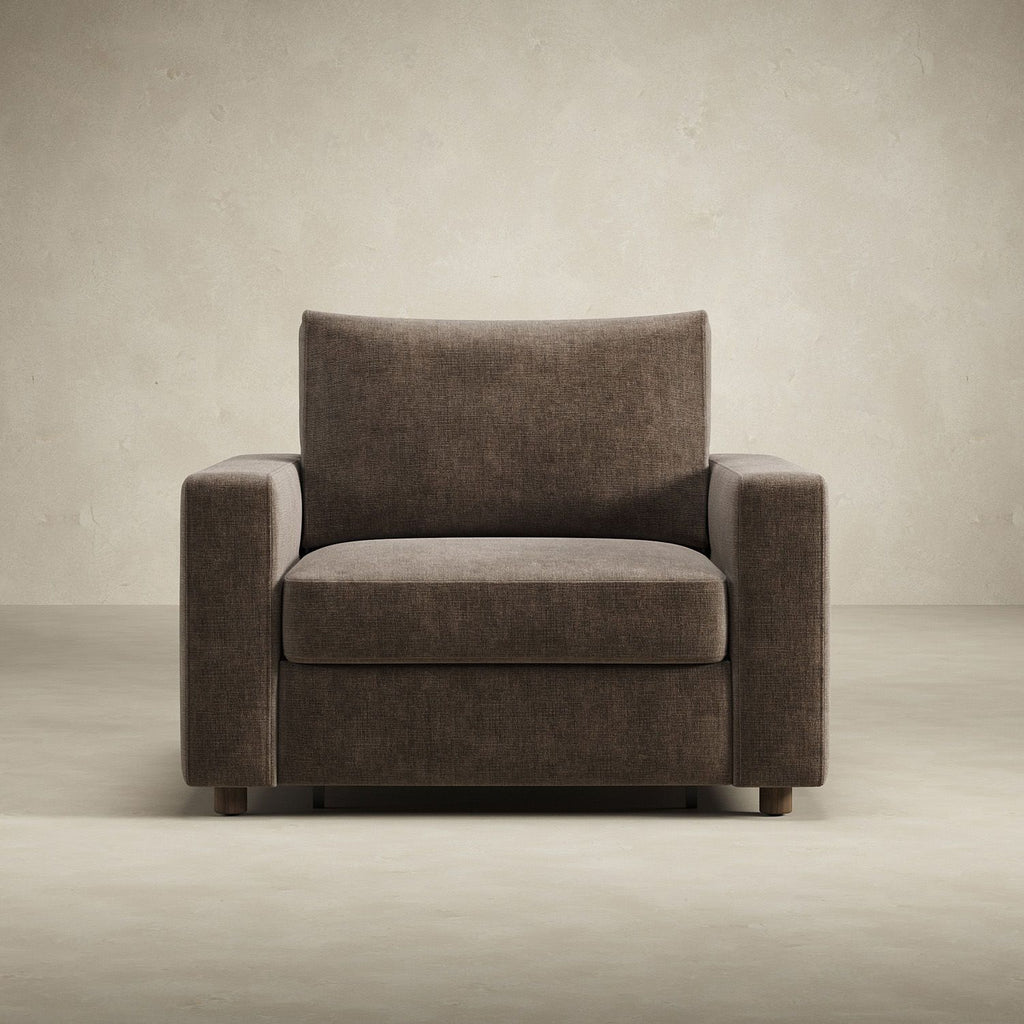 Poltrona letto con braccioli imbottiti Neah - 411 Esina Cedar Brown