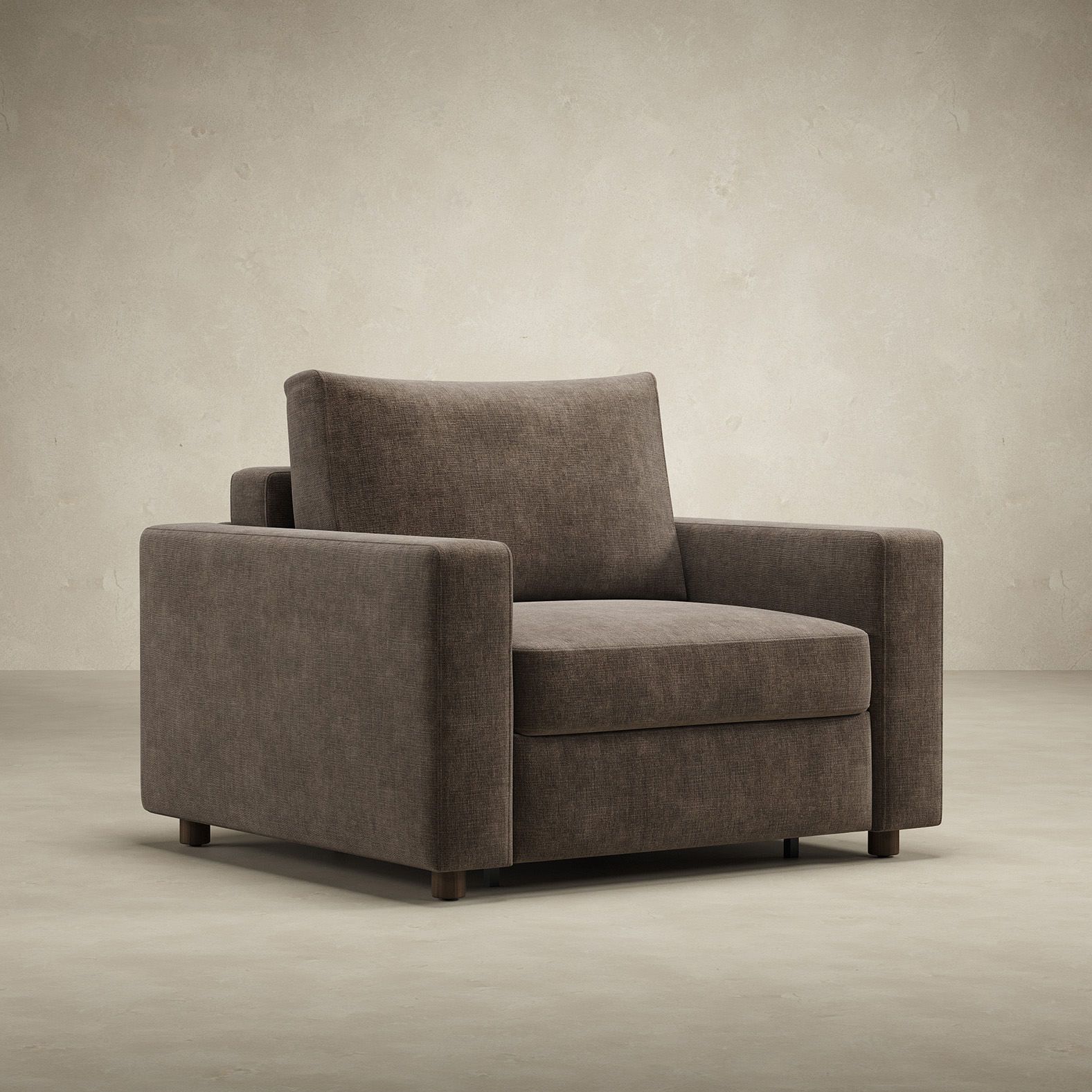 Poltrona letto con braccioli imbottiti Neah - 411 Esina Cedar Brown