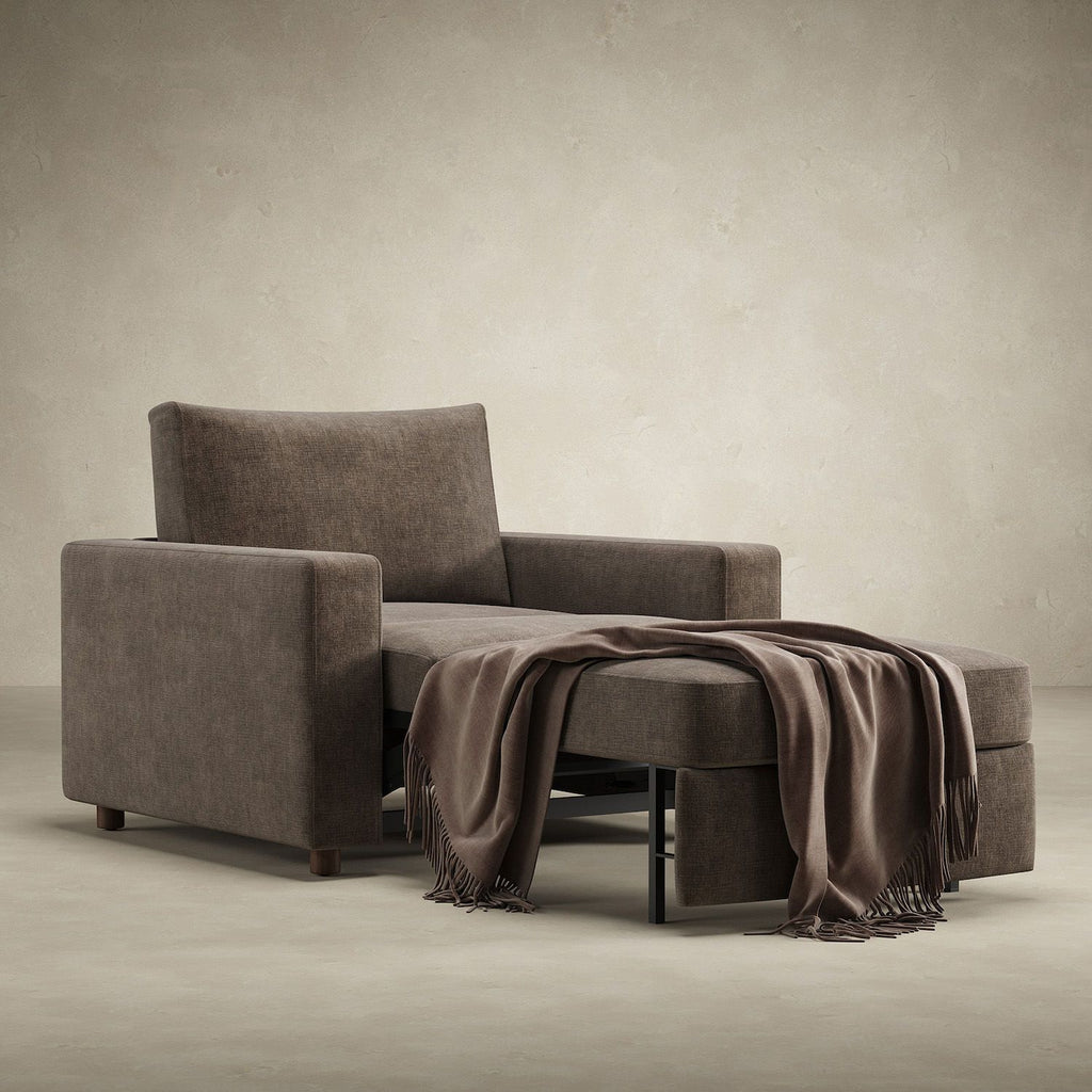 Poltrona letto con braccioli imbottiti Neah - 411 Esina Cedar Brown