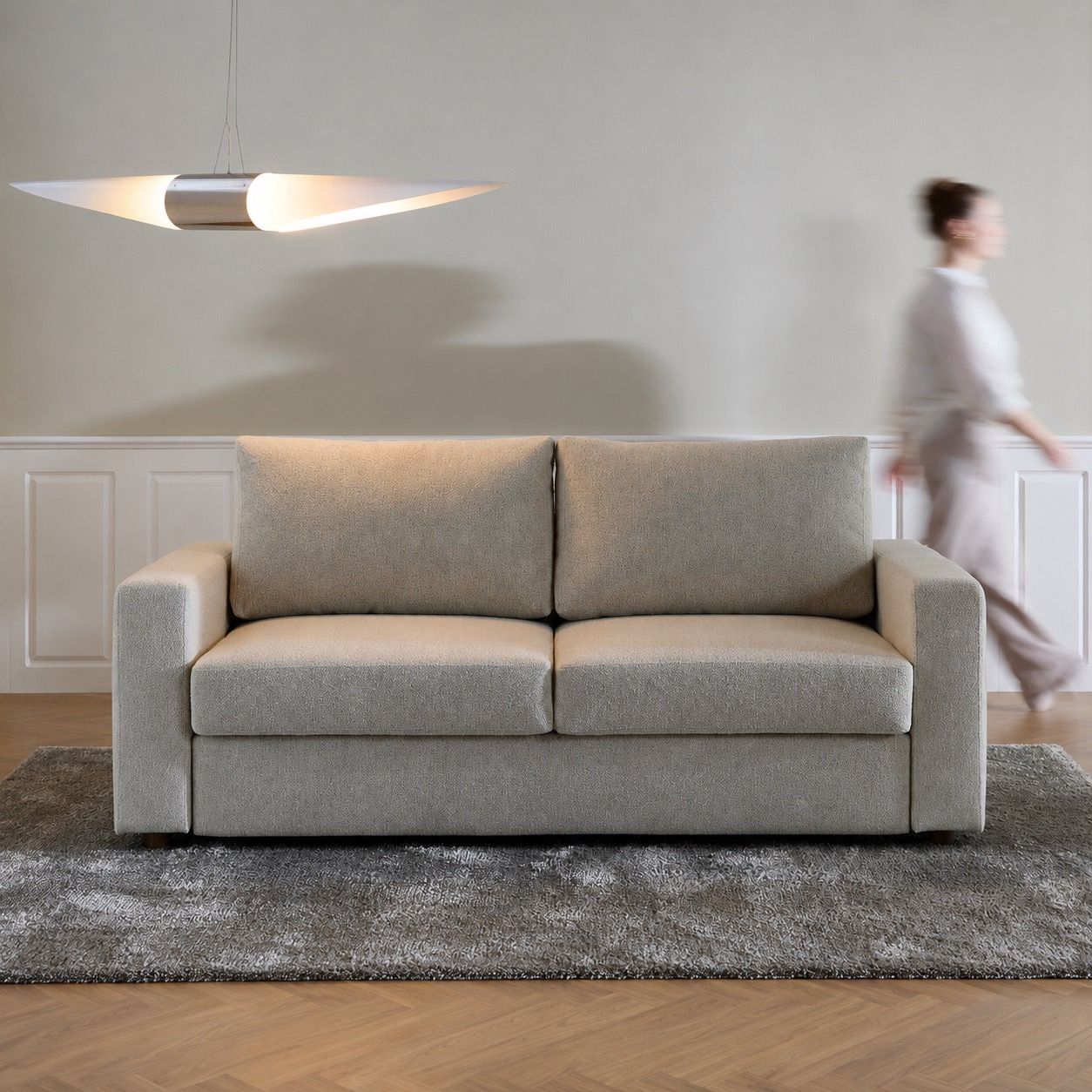 Divano letto con braccioli imbottiti Neah 140 - 411 Esina Cedar Brown