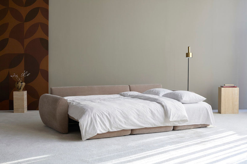 Divano letto matrimoniale con penisola Norum Curve Chaise - 417 Esina Mocha