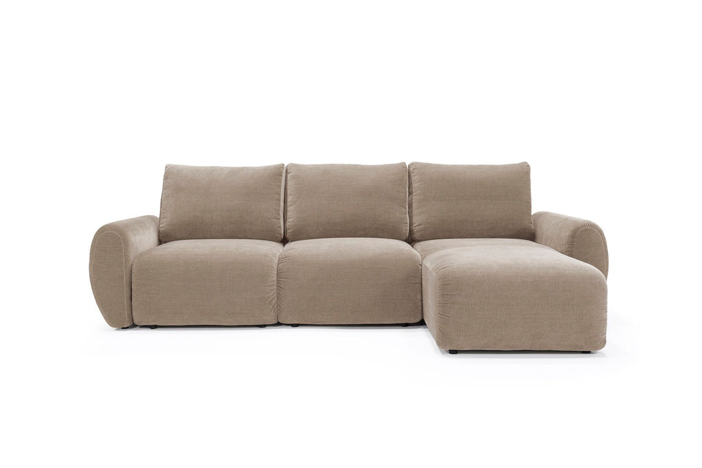 Divano letto matrimoniale con penisola Norum Curve Chaise - 417 Esina Mocha