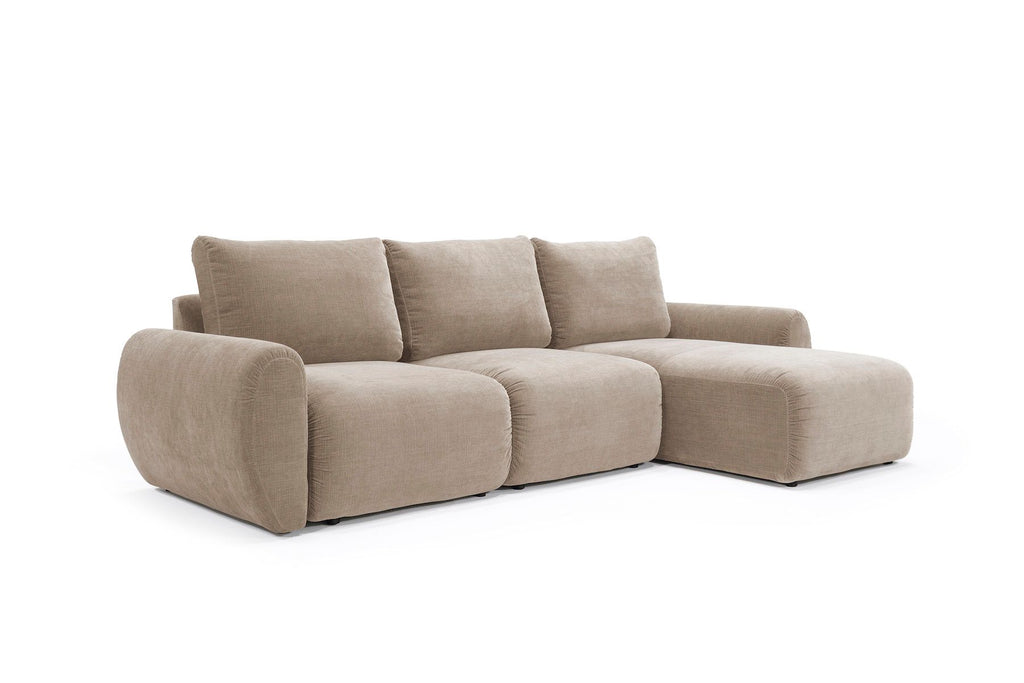 Divano letto matrimoniale con penisola Norum Curve Chaise - 417 Esina Mocha