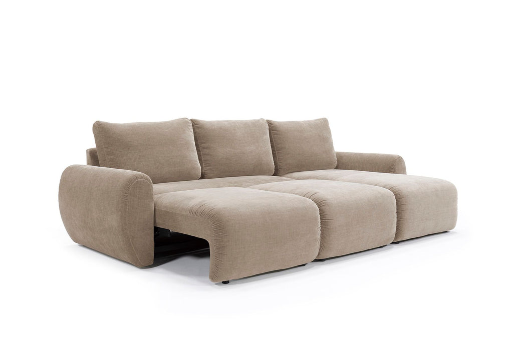 Divano letto matrimoniale con penisola Norum Curve Chaise - 417 Esina Mocha
