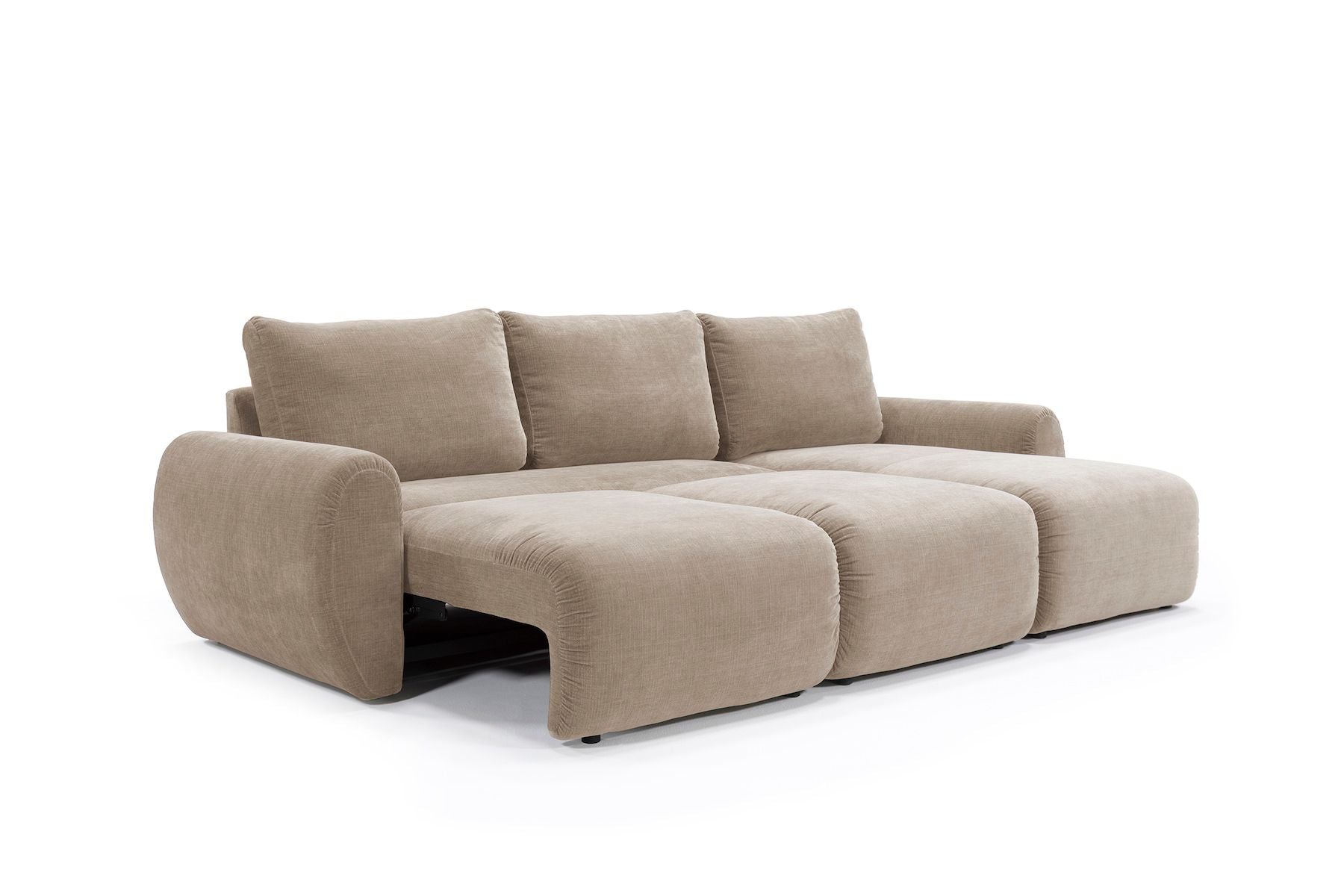 Divano letto matrimoniale con penisola Norum Curve Chaise - 417 Esina Mocha
