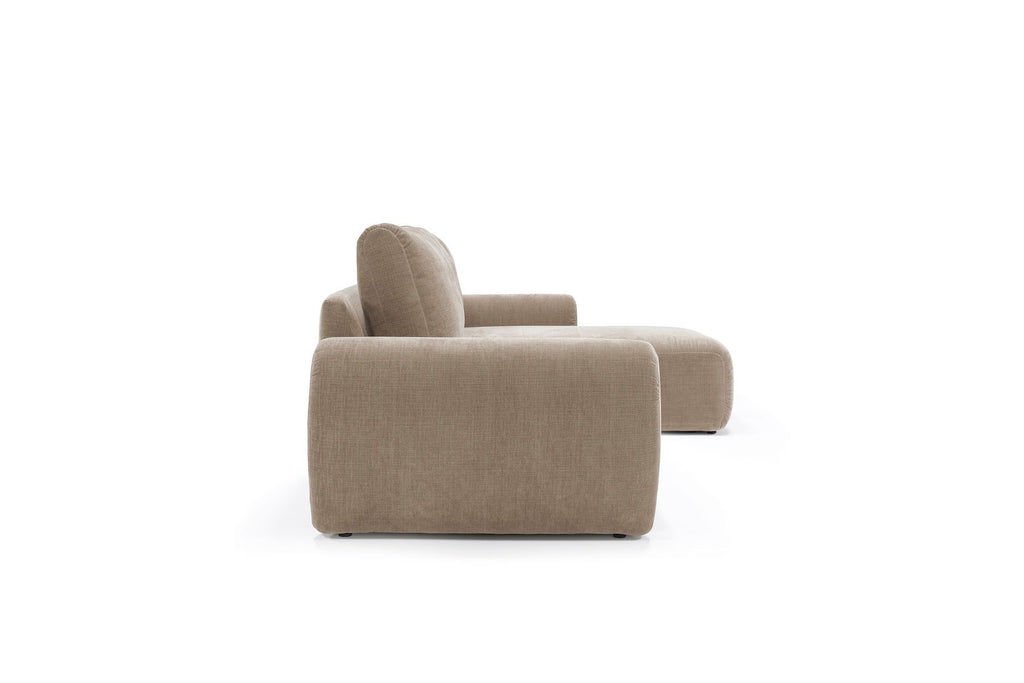 Divano letto matrimoniale con penisola Norum Curve Chaise - 417 Esina Mocha