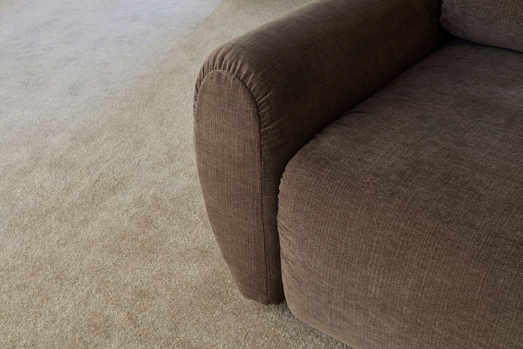 Divano letto matrimoniale con braccioli Norum Curve - 411 Esina Cedar Brown
