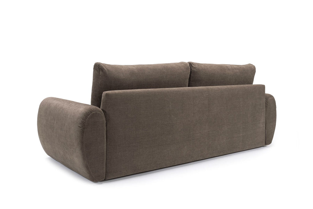 Divano letto matrimoniale con braccioli Norum Curve - 411 Esina Cedar Brown