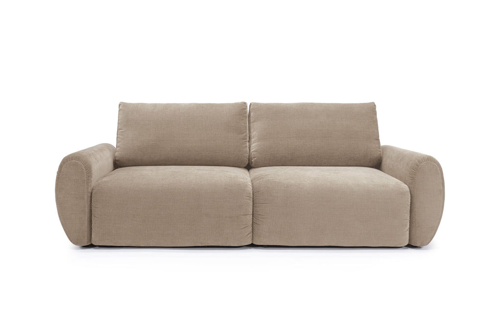 Divano letto matrimoniale con braccioli Norum Curve - 417 Esina Mocha