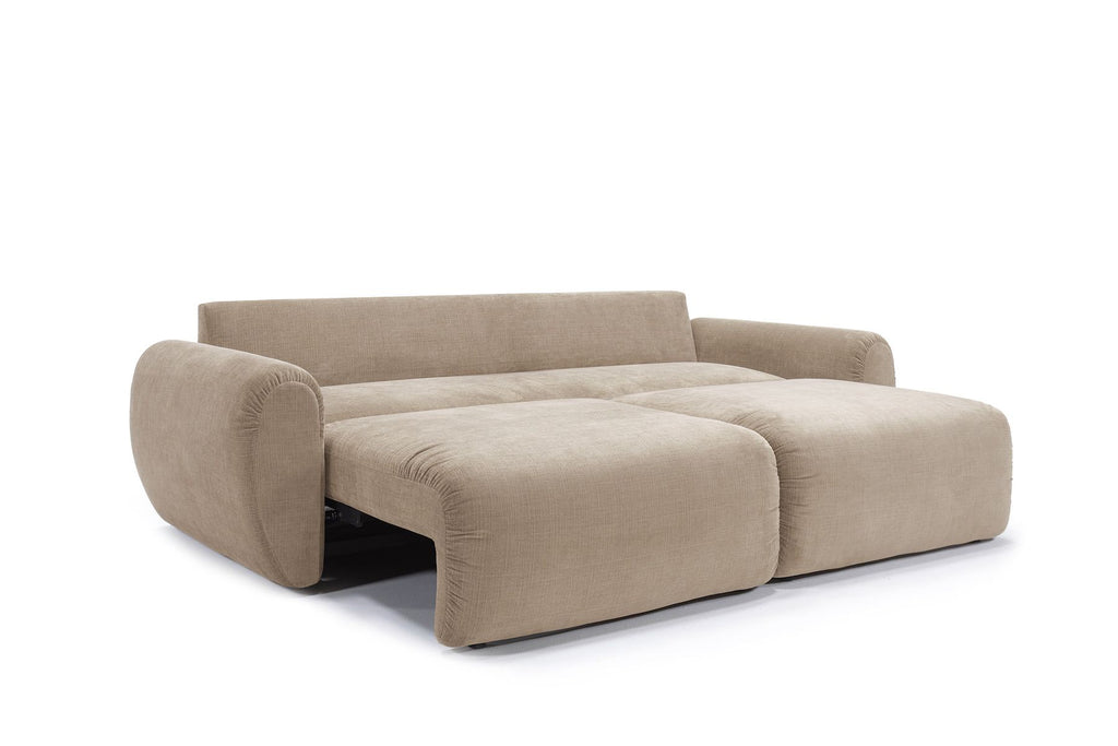 Divano letto matrimoniale con braccioli Norum Curve - 417 Esina Mocha