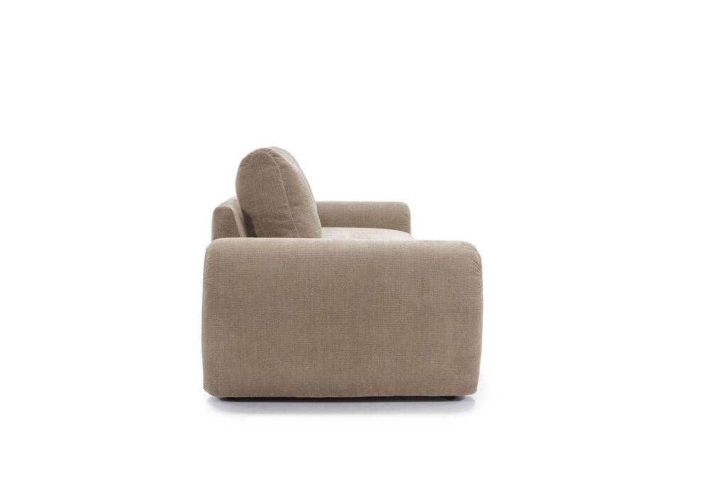 Divano letto matrimoniale con braccioli Norum Curve - 417 Esina Mocha
