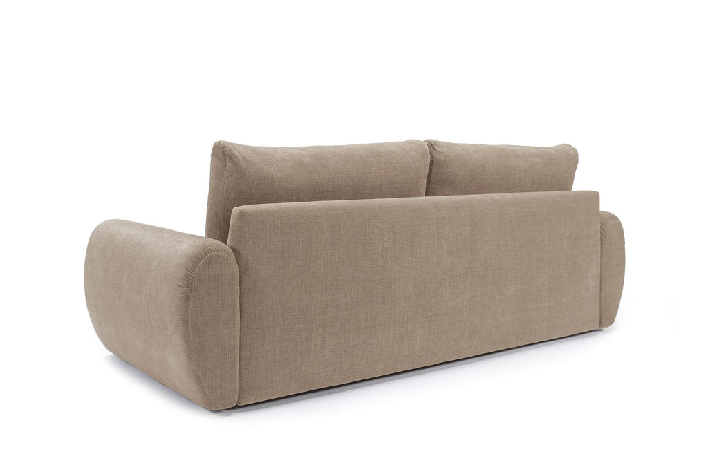 Divano letto matrimoniale con braccioli Norum Curve - 417 Esina Mocha