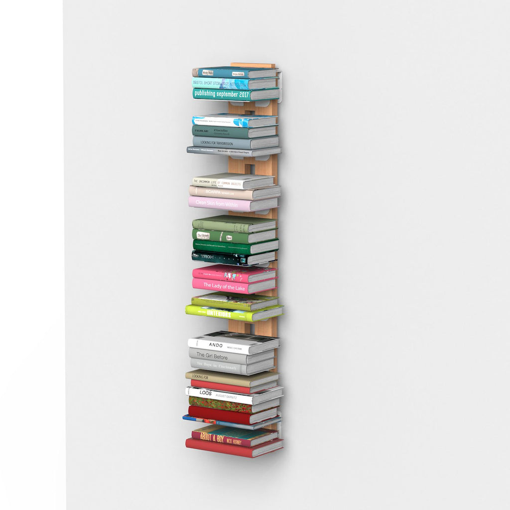 Libreria sospesa a muro in legno Zia Ortensia