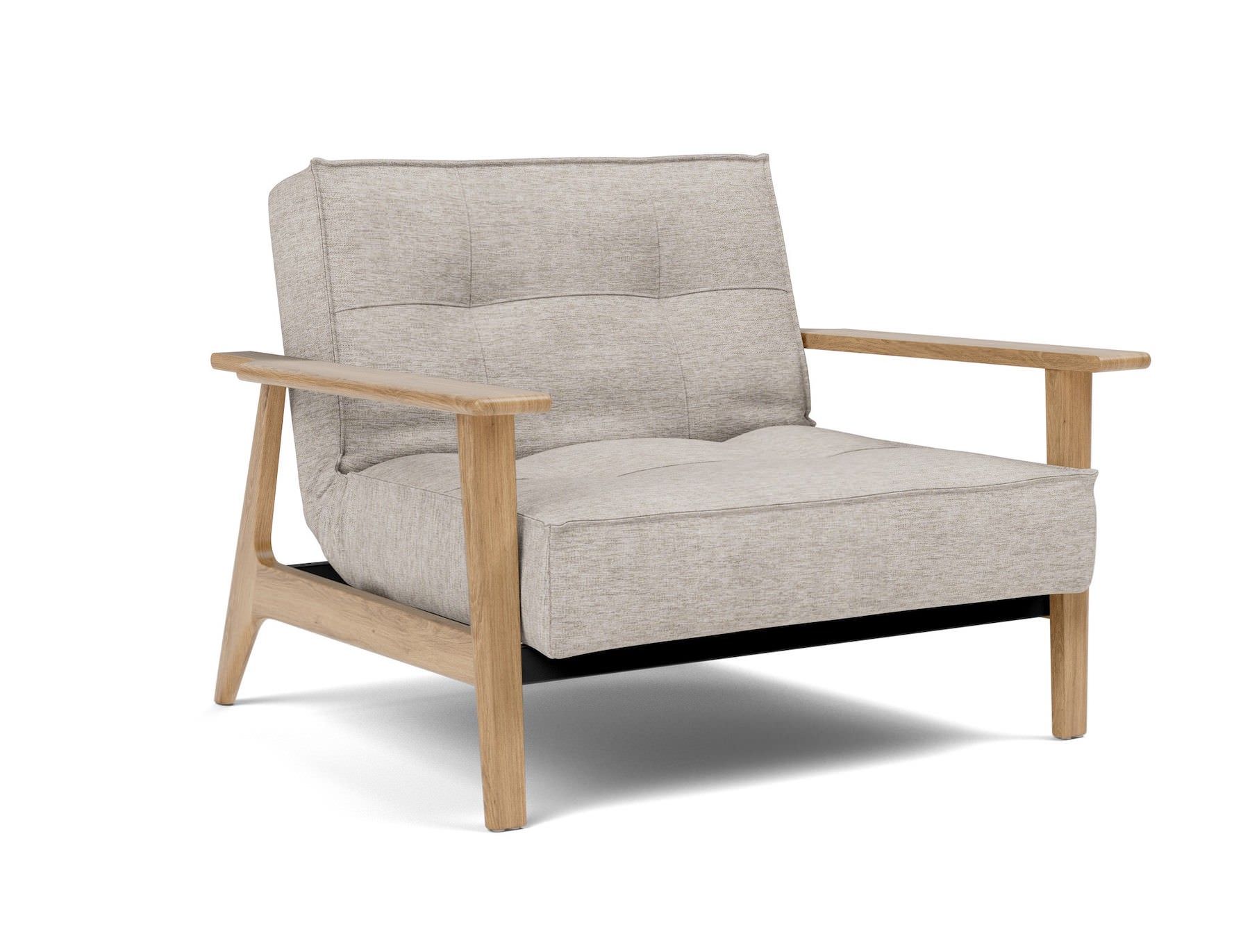 Poltrona design scandinavo in tessuto o velluto SplitBack Frej - 471 Yuveno Sand