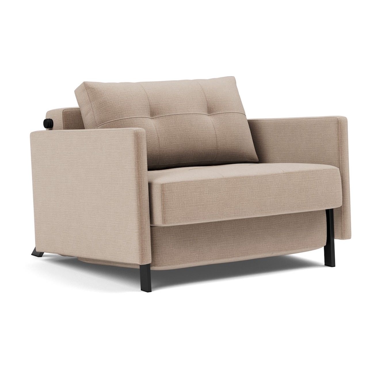 Poltrona letto con braccioli Cubed Arm 90 - 417 Esina Mocha