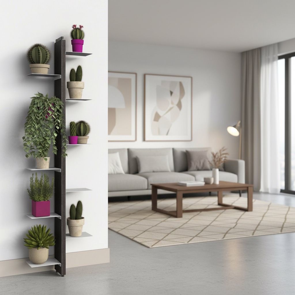 Portavasi da interno a parete in legno Zia Flora