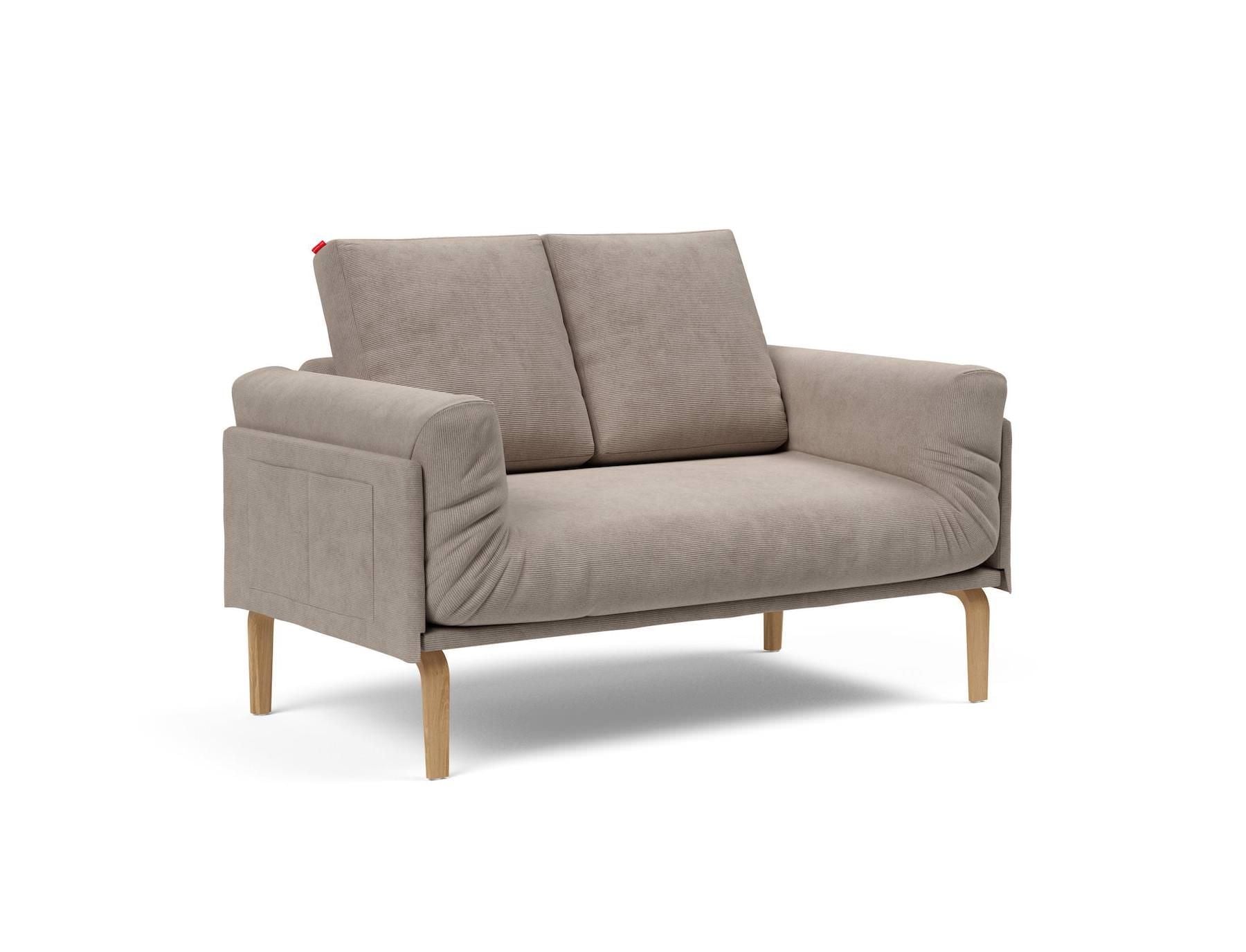 Divano letto singolo sfoderabile Rollo - 318 Cordufine Beige